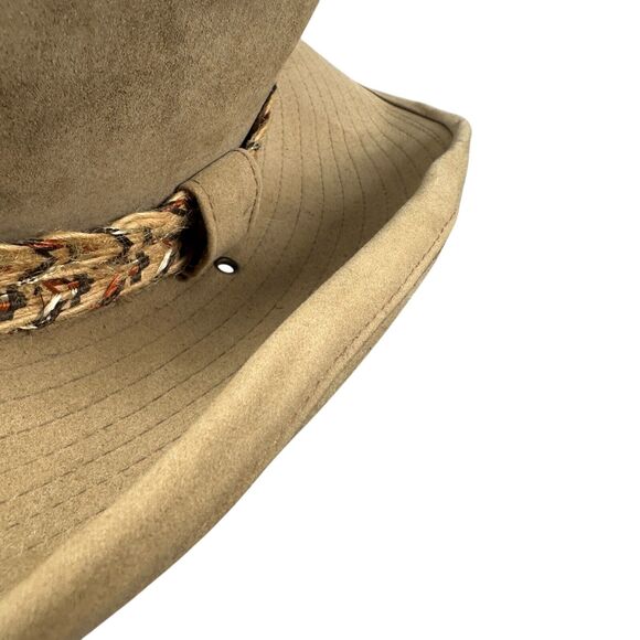 Resistol Stagecoach Cowboy Hat Men’s 7 Brown Wide Brim Western Suede Leather - Picture 12 of 14